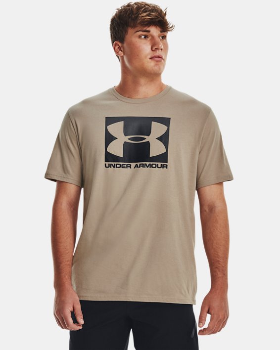 Men's UA Boxed Sportstyle Short Sleeve T-Shirt in Brown image number 0